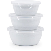 Golden Rabbit White Enamelware