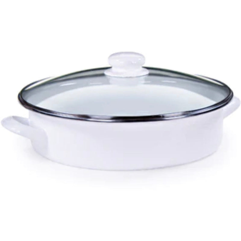 Golden Rabbit White Enamelware