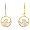 Ocean 14K Gold Vermeil Ocean Wave Necklace and Earrings
