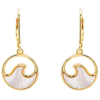 Ocean 14K Gold Vermeil Ocean Wave Necklace and Earrings