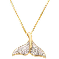 Ocean 14K Gold Vermeil Whale Tail Necklace or Earrings