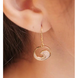 Gold Vermeil Wave Necklace or Earring