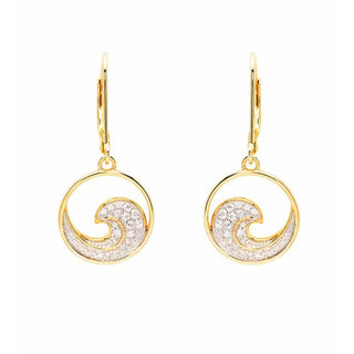 Gold Vermeil Wave Necklace or Earring