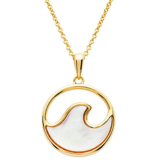 Ocean 14K Gold Vermeil Ocean Wave Necklace and Earrings