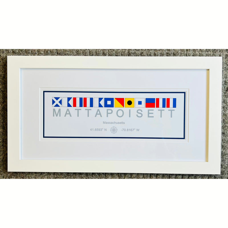 Nautical Code Flag Town Sign