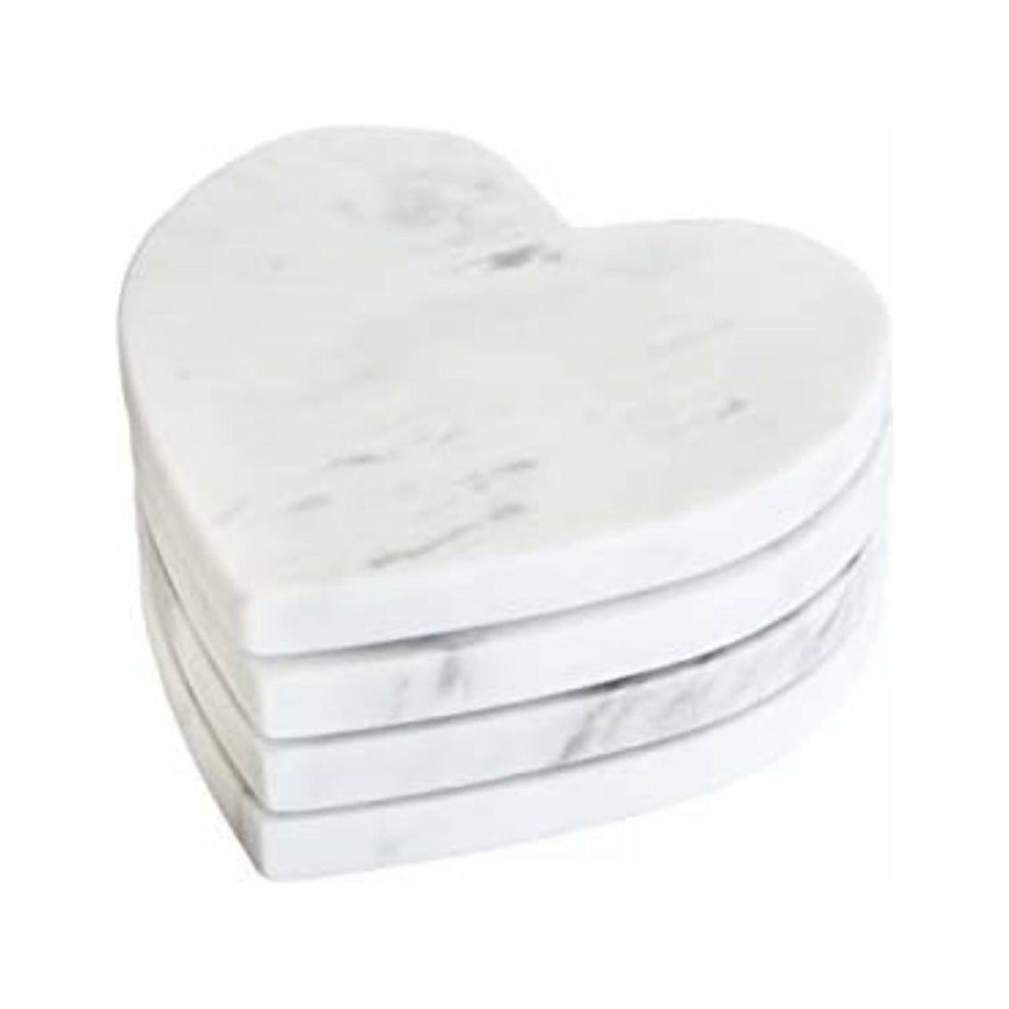 White Heart Marble Coaster